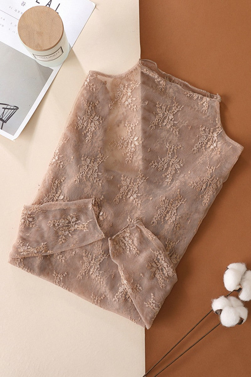 Evermore Lace Blouse- Mocha